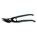 Bahco 583D BH583D Offset Left Metal Shears with PVC Coated Handles, Green/Black, 280 mm