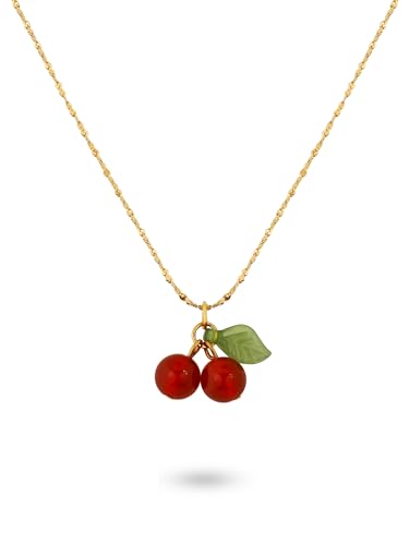 OJERRY Kawaii Cute Dainty Gold Plated Fruit Food Pendant Necklaces, Simple Jewelry Accessories Gifts for Women Girls