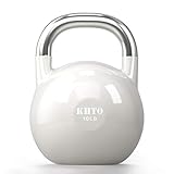 KHTO Kettle Bells - Pesa rusa de competición de 10 libras - Pesa rusa de grado profesional para fitness, levantamiento de pesas, entrenamiento central - Diseño duradero y fuerte - Colección codificada