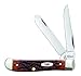 CASE XX WR Pocket Knife Chestnut Bone Mini Trapper Cv Item #7012 - (6207 Cv) - Length Closed: 3 1/2 Inches