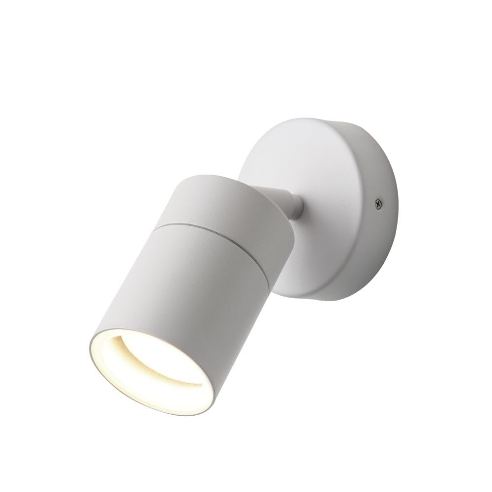 Litecraft Kenn White Outdoor Spotlight Adjustable IP44 Garden Light Clearance