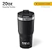 RTIC 20oz Essential Tumbler with Lid, Ceramic Lined, Insulated, Stainless Steel, Metal, Double Wall Vacuum-Insulation, Travel Cup for Iced Coffee, Tea, Hot and Cold Drink, Black