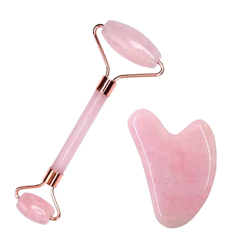 Image of (ROSE) Roller & Gua sha. For facial massager, under eye Dark circles, beauty treatment, puffy eyes, Eye roller and Blood flow.