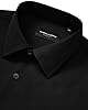 Alimens & Gentle Men's Fashion Black Long Sleeve Shirt Stretch Business Casual Regular Fit Button Down Dress Shirts 2XL #2