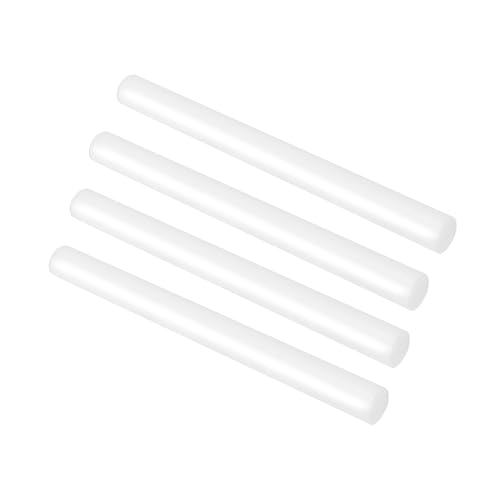 Image of 4 Pack Acetal Copolymer Rod, Standard Tolerance 1 Inch Diameter and 12 Inch Length, Opaque White Round Acetal Plastic Rods for Non-Marring Fixtures