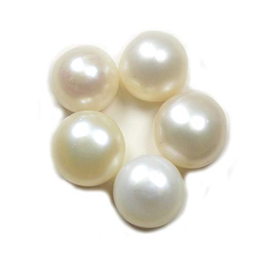 Perle blanche naturelle ronde au lustre et à la nacre d'exception