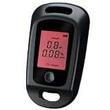 Keychain Breathalyzer Ultra-Portable Pocket Keyring Alcohol Tester LCD Digital Display with 3 Color Alert Breath Tester for for Personal Use (Black)