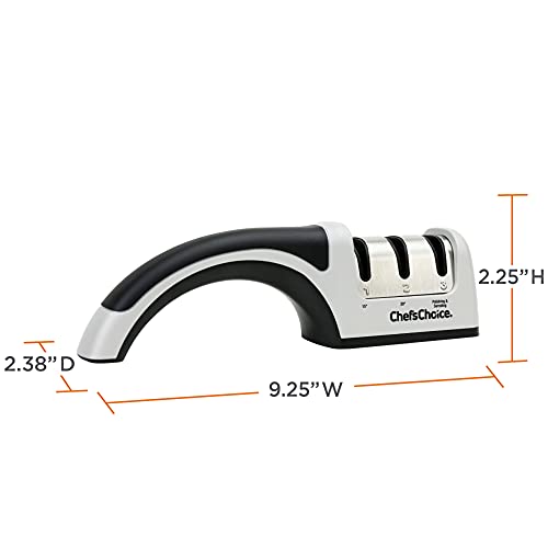 Chef'sChoice Manual Knife Sharpeners for 15- and 20-Degree Straight-Edge and Serrated Knives with Diamond Abrasives Precise Angle Control & Compact Footprint, 2-Stage, Gray by Chef's Choice - Image 7