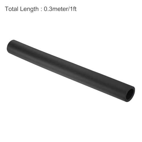 Image of uxcell Foam Tubing for Handle Grip Support,23.5mm ID 33.5mm(1 5 /16 inch) OD 0.3 Meter /1ft Length Black