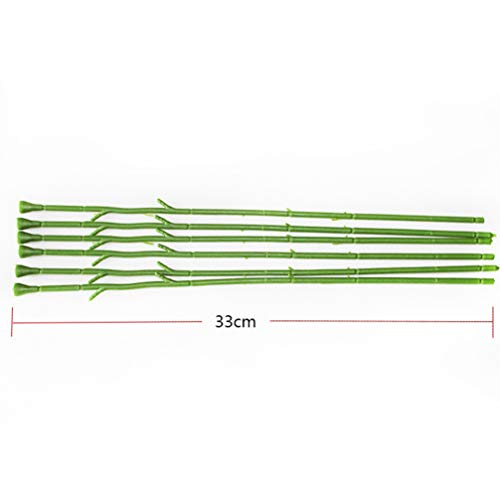 Tomaibaby Artificial Flower Stems 13 Inch Green Diy Flower Poles for Crafting Floral Arrangements Wedding Bouquets Home Decoration - Image 3