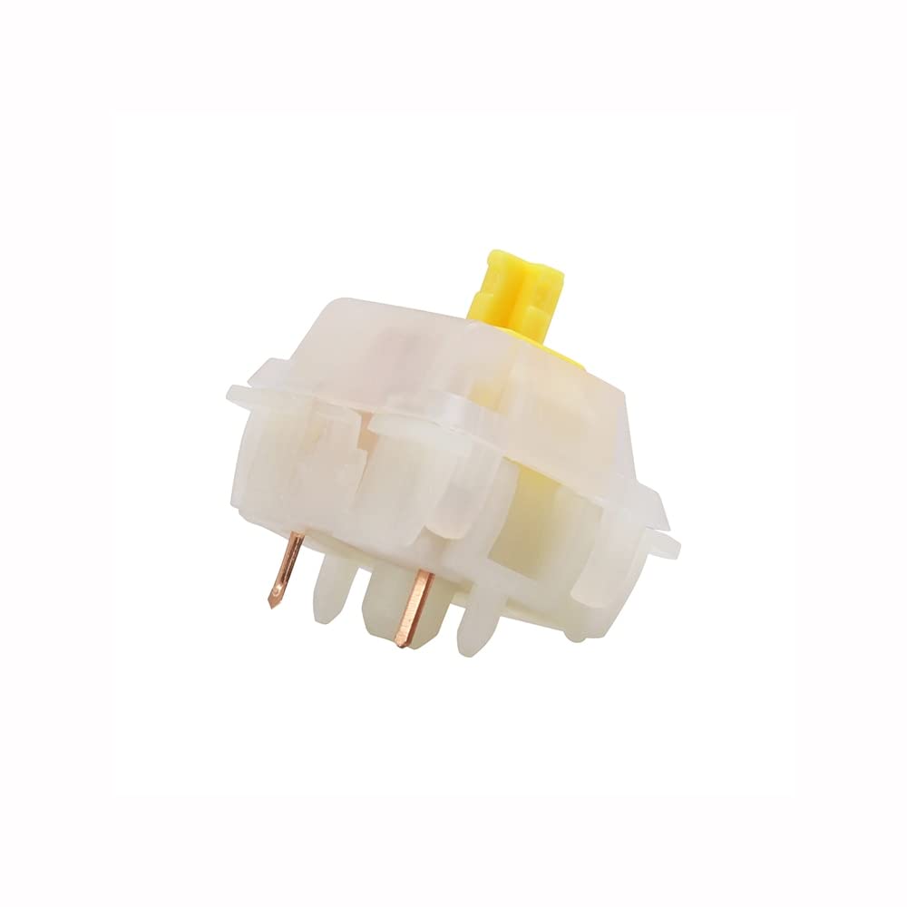 Commutateurs Pro laiteux Commutateur lubrifié linéaire jaune laiteux Pro rouge commutateur de tige SMD RGB Mx for clavier mécanique 5pin (Axis Body : 70PCS, Color : Milky yellow pro)