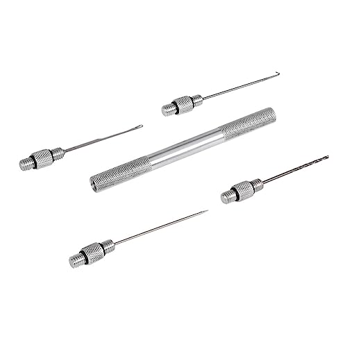 HEMOTON 10pcs Fishing Tackle Metal Crochet Hook Carp Fishing Barbless Hooks Lure Bait Bass Worm Metal Rigging Bait Needle