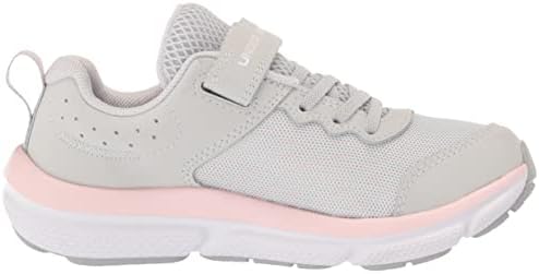 Under Armour Girls Pre School Assert 10 Alternate Closure Running Shoe, (100) Halo Gray/Pink Sugar/Iridescent, 12 Little Kid | Image 5