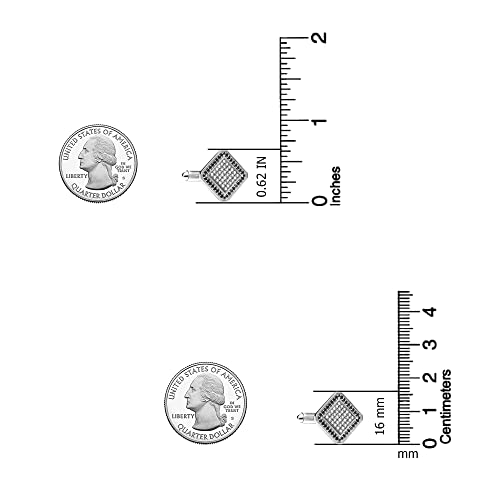 LeCalla 925 Sterling Silver Cufflinks for Men | Cubic Zirconia Square Cuff Links Gifts for Men, Husband | Shirt Cufflinks for Groom4