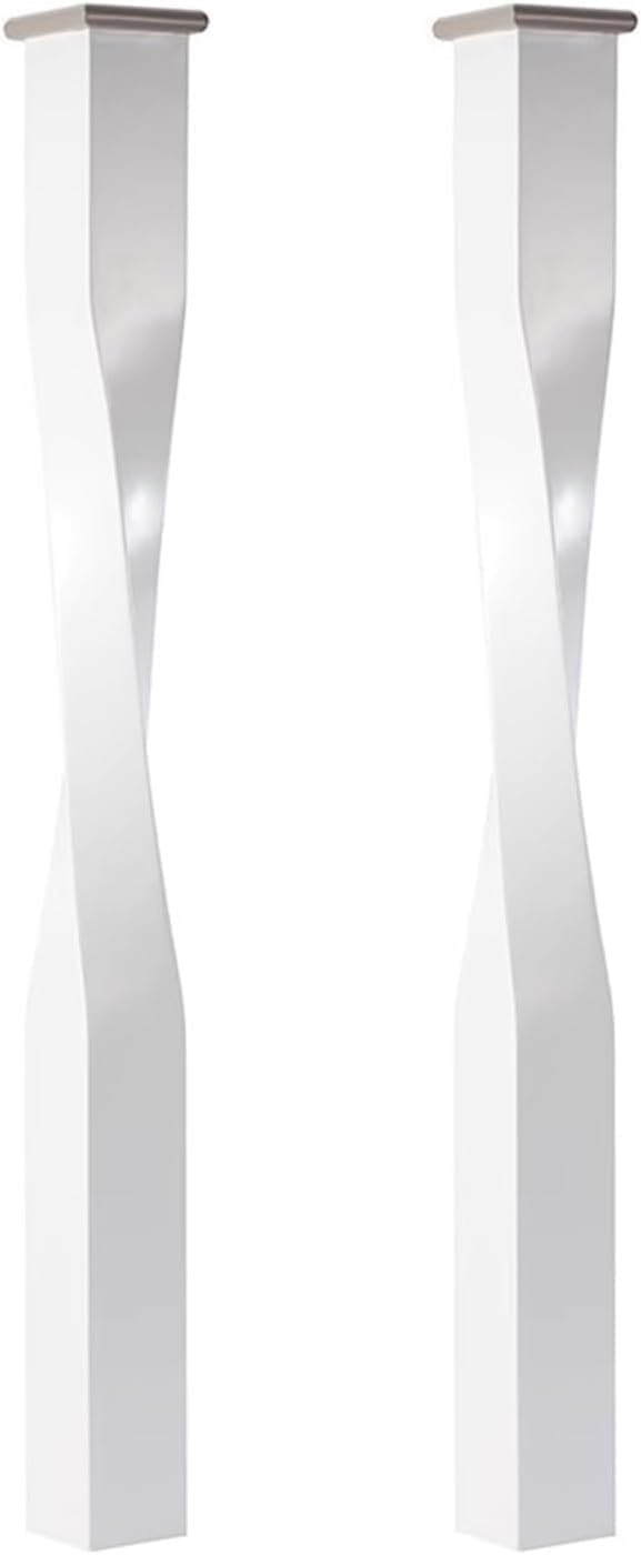 Staircase Baluster White Stair Newel Post, 4 X 4 X 48 Inch Modern Interior Stairway Handrail Railing Posts(2 Pack)