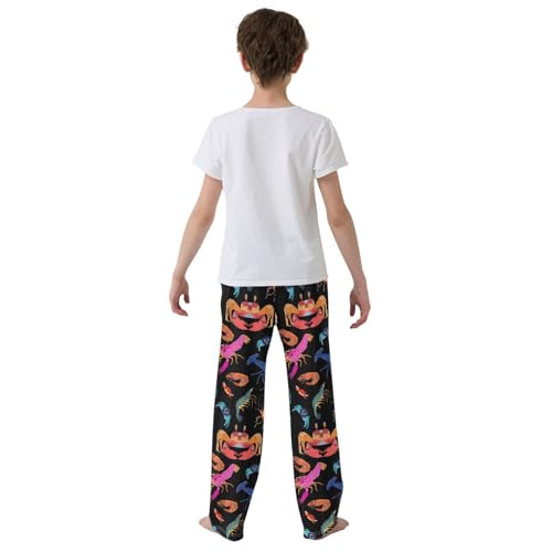 ZZKKO Crab Shrimp Lobster Crayfish Boys Pants for Kids Jogger Pants with Pockets S-XL3