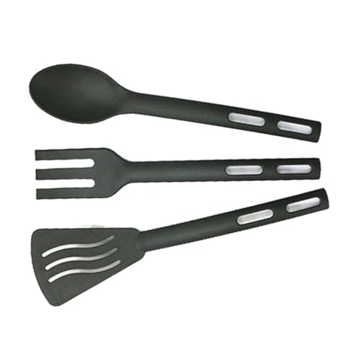 SAFIGLE 3セット 用カラフル軽量キャンプ食器 点入り 熱耐性 防錆ナイロン製スプーン フォーク シャベル 携帯便利 アウトドア 旅行 ハイキン