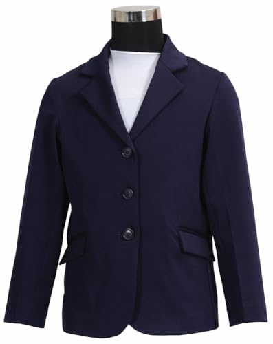 Equine Couture Girl's Raleigh Show Coat, EC Navy, 12