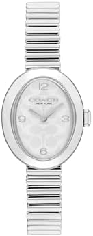 Coach Women's Sammy 2H Quartz Watch, 22.5 mm Petite Oval Case, Stainless Steel, Stretch Bracelet, Premium Fashion, Everyday Wear - Gift for Her