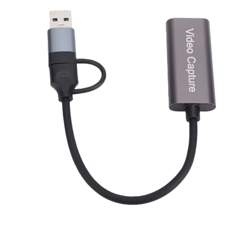 Tangxi Carte de Capture Vidéo HDMI 4K, Interface USB Type C à Double Sortie, Enregistreur HD Plug and Play à Latence Ultra Faible pour Le Streaming en...