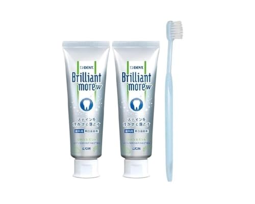ブリリアントモア ダブル シトラスミント(90g) 2本【Brilliant more w】歯科専売品 ホワイトニング (歯科医院取り扱い 歯ブラシ 1本付き)