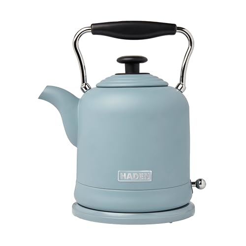 Haden Highclere Electric Kettle - 3000W Fast Boil Cordless 360 Base Cup Markings - 1.5L Stainless Steel Kettle - Lightweight Easy To Fill Empty And Clean