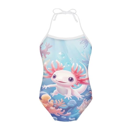 ELEQIN Cartoon Animal Cute Girls One Piece Swimsuit Adjustable Swimwear for 3Y-10Y