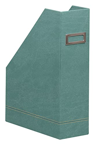 RHODIA 194549C, Water Magazine Rack, 10x25x31 cm, Orange Saddle Stitching, Faux Leather Exterior