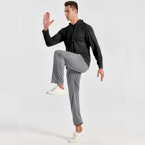 3PC or 5PC Men's Zipper Jogger Pants, Breathable & Flexible Fit, Comfortable for Sports & Casual Wear, Sweatpants for Men2