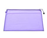 Zipper Pouch A4 Premium Quality Storage Organizer with Sturdy Zipper for Everyday Use Suitable for Office School and Travel Violet