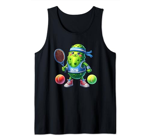 Pickleball Funny Pickle Pepino Fermentación Pickles Camiseta sin Mangas