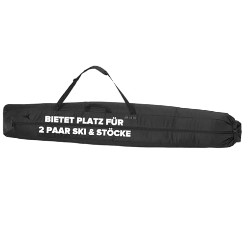 ATOMIC Double SKI Bag I Skitasche für 2 Paar Ski & Stöcke I 205x30x20cm große Skiertragetasche I Wasser- & schmutzabweisendes Material I Profi Doppelskitasche inkl. Tragegurt