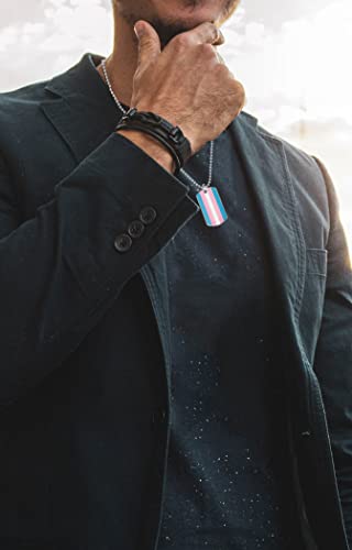 Progress Pride Dog Tags Pendant Rainbow Pride Gift LGBT Necklace3