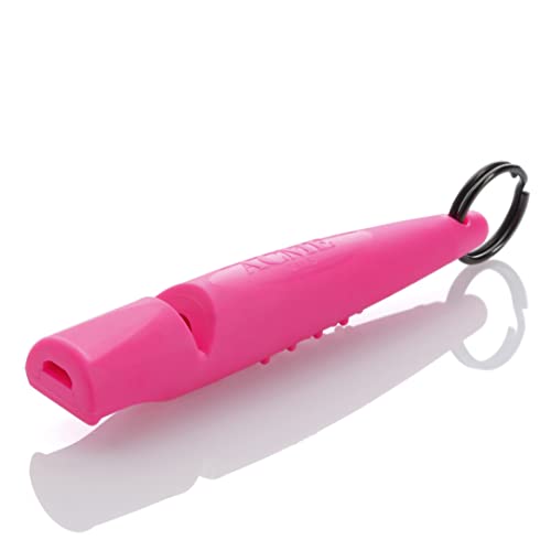 ACME Alpha 211.5 Professional Dog Training Whistle with Enhanced Ergonomic Grip. BPA-Free Plastic. 110 dBA. Long Range. Standardized Frequency. Weatherproof. Made in the UK (Day Glow Pink)