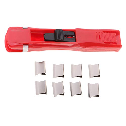 gazechimp Heavy Duty 50 Dispenser Paper Clipper Com 8Pcs Recarregar Clips Material De Escritório