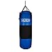 Hub39 Saco de boxeo con banda de cuero de 40 kg – Saco – Boxeo largo 100 cm – Saco lleno de boxeo – Saco de boxeo lleno 40 kg (azul banda negra)