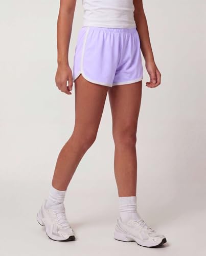 Image of Real Essentials 5 Pack: Girls' Dry-Fit Athletic Dolphin Shorts for Youth Kids Teens Running Gym Sports (Ages 4-16)