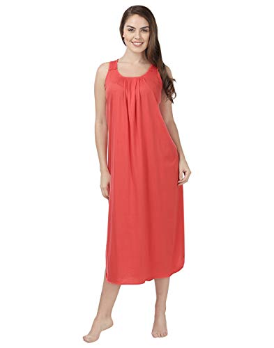Image of BLAZON Women's Cotton Hosiery Solid Maxi Nighty Slip (Pack of 2) Available Sizes: S, M, L, XL, 2XL, 3XL, 4XL, 5XL