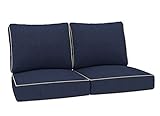 Creative Living Loveseat 24x24 Outdoor Deep Seating Patio Replacement Cushions, Indigo