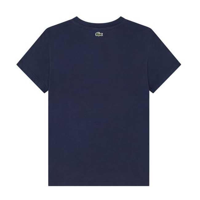 Lacoste Camiseta Lcb Puff para niño, Color Azul Marino, 10 años