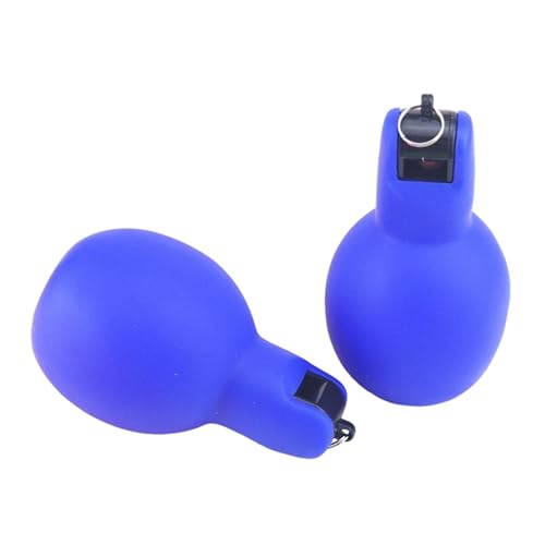 Silbato deportivo Menolana de PVC azul liviano miniatura 1