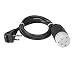 Conntek 3FE515520 15 Amp U.S Elbow Plug to 20A Female Extension Cord, 3'