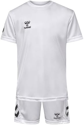 hummel Logo Set Trainingsanzug Kinder - Trikot - Sportanzug für Jungen und Mädchen - Training & Fußball Set mit Shorts und T-Shirt - aus 100% Polyester