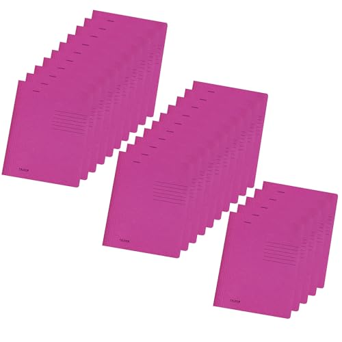 Original Falken 25er Pack Recycling-Schnellhefter DIN A4 Intensivfarbe pink. Made in Germany Blauer Engel Hefter Papphefter Kartonschnellhefter Schulhefter Pappordner Mappe Schulordner