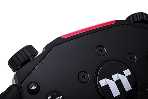 Thermaltake G6 Direct Drive Racing Wheel Bundle mit Lenkrad, Wheel Base und 3 Pedalen | 6 Nm Wheelbase | 13 Zoll D-Shape Lenkrad mit Quick-Release & Dual-Clutch | 16-Bit Encoder | RGB LEDs