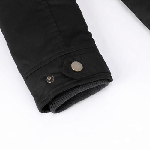 YYNUDA Wintermantel Damen Warm Gefüttert Winter Parka Mittellang Winterjacke Winterparka mit Fellkapuze Dicke Coat Große Größen #337 Schwarz M