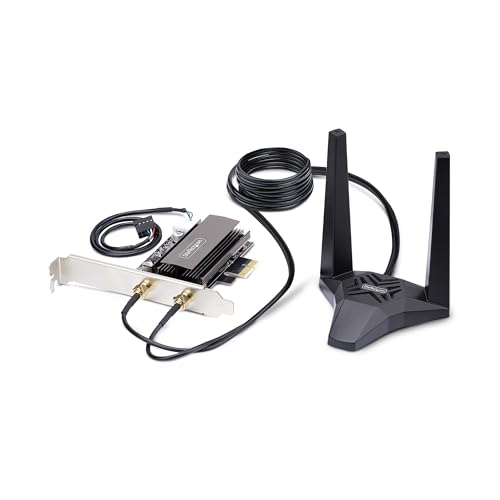 Image of StarTech Wi-Fi 6E PCIe Network Card, Windows /Linux (PAX2235-WIFI-6E-CARD) | Bluetooth 5.3, Magnetic Antenna Base, Tri-Band 802.11ax, AX5400 NIC