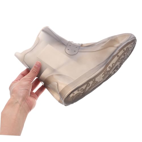 Par de cubre zapatos reutilizables para lluvia para hombres y mujeres, fáciles de usar para actividades al aire libre y clima húmedo miniatura 7