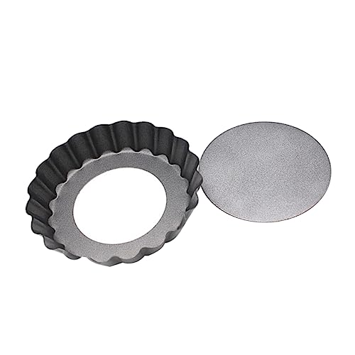 LAPYAPPE 2 Pcs Non Stick Mini Tart Pan Round Baking Tray with Removable Bottom for Bread Cakes Holiday Treats Easy to Molds