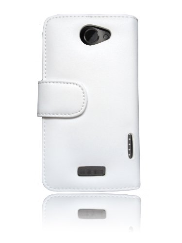 Cadorabo Case Compatible With Htc One X/X+ In Snow White - Protective Cover Made Of Smooth Imitation Leather And Card Pocket #TOP6